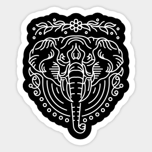 Elephant Lines 2 Sticker